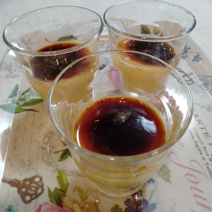 ほろ苦コーヒーソースで♫昔風プリン